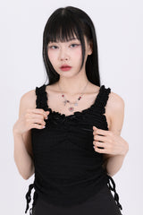 Shirring Lace Sleeveless