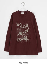 カンラブプリンティングオーバー長袖Tシャツ