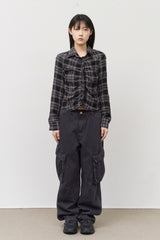 (W) Calm Checked Shirt