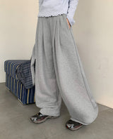 26SS★ [BAONHAUS]ヘディネンピンタックバンディングワイドトレーニングパンツ