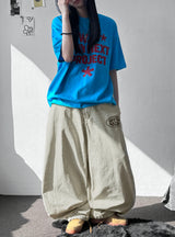 Willy Graphic Tattoo Print Balloon Pants 2color