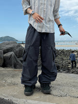 MOS Washed Buckle Wide Pants 4C