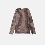 ENOC Grunge dyeing Shoulder Snap Long Sleeve T-shirt (2 colors)