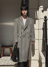 HANDMADE/wool 70% KESTI マキシダブルコート