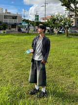 Washed Keyring Bermuda Pants (3 Colors)