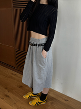 [Unisex] Belted sweat bermuda pants(3color)
