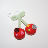 【MADE】BUTTON CHERRY KEYRING-RED