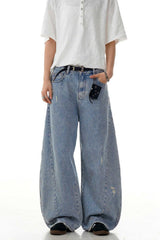 Distressed Blade Banana Jeans