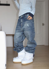 DOUBLE POCKET WIDE DENIM