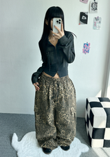 レオパードスポットカーゴパンツ🖤🤎 - 2カラーズ