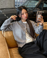[U-BASIC/wool30%] Autumn デイリーラウンドカーディガン