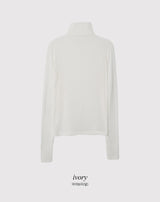 Wool Tencel Turtleneck Arm Warmer T-shirt (5color)