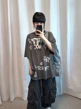 ホワッツノーピグメントストライプTシャツ
