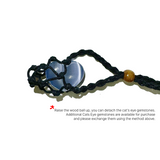 Catseye heart gemstone necklace (5color)