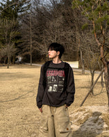 エスカングラフィックロングスリーブTシャツ