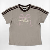 X リボン セミクロップ Tシャツ 6カラー