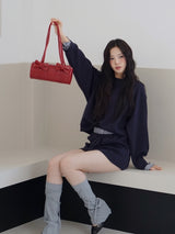 Red Bow Round Shoulder Bag