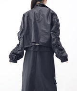 Oban shirring pocket string overfit windbreaker