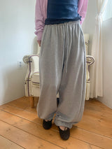 [unisex] サワ サマー モーダル ワイド バンディング ジョガー パンツ