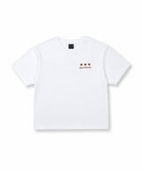 スターレタリングクロップドTシャツ - ホワイト