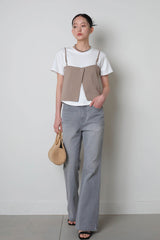 Washed Boots Cut Jeans_Gray