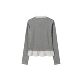 Chloe Dot Ribbon Knit Blouse