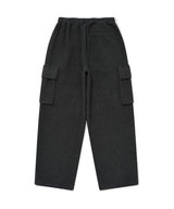 Bouclé Jersey One-Tuck Semi-Wide Cargo Pants Charcoal