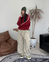 Davenn Track Line Knit Zip-Up