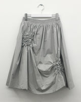 Smoke applique midi skirt (3color)
