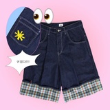 [MADE] check Bermuda pants