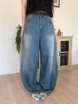 STUD BALLOON WIDE JEANS