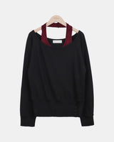 Mendi Waffle Layered Sweatshirt