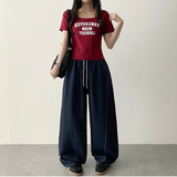 ローブレタリングスクエアネックショートスリーブTシャツ