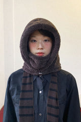 Boa Fleece Balaclava  (Brown)