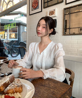 Tie neck blouse - bl
