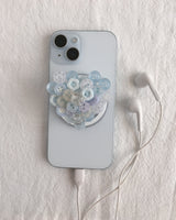 [MAG SAFE] BLUE VINTAGE BUTTON HEART TOK