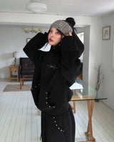 Glint Brushed Studded Hoodie