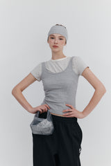 【MADE】 Stripe Cropped T-Shirts_Ivory