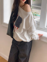 #ニューヨークワンショルダールーズスウェットシャツ (2color)