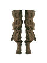 BUCKLE THIGH HIGH BOOTS