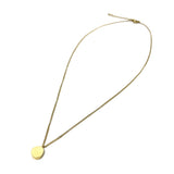 [set] natural shell beads & gold pendant necklace