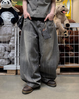 Randy Striped Washed Curved Denim