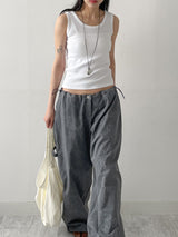 Dyed Floral Stopper Wide Pants