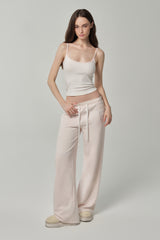 06 Crystal Straight Pants, Pink