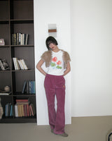 Leopard Corduroy Pants, Pink