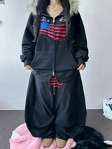バルーンメイセットアップアベイラブルフリースプリンティドタトゥーエンブロイダリーバルーンロングパンツ 🩶✨ 2 COLOR
