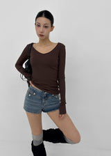 [MADE] Rulind Two-Way V-neck Long Sleeve T-shirt