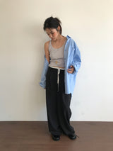 Silk Turn-Up Slacks (2color)