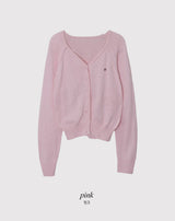 Motif Raglan V-neck Knit Cardigan (6color)