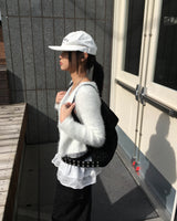 Frill layered sleeveless